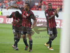 2.Liga - FC Ingolstadt 04 - FC Hansa Rostock 3:1 - Edson Buddle Marvin Matip und Jose-Alex Ikeng