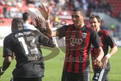 2.BL - FC Ingolstadt 04 - SC Paderborn - Kopfball Tor durch Jose-Alex Ikeng Jubel mit Ahmed Akaichi