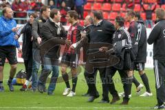 2.BL - FC Ingolstadt 04 - Alemannia Aachen 3:3 - Tumult Streit nach dem Spiel. Mit dabei Stefan Leitl Tomas Oral, Erik Meijer