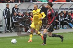 2.BL - FC Ingolstadt 04 - Alemannia Aachen 3:3 - Ralph Gunesch gegen David Odonkor
