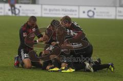 2.BL - FC Ingolstadt 04 - Union Berlin - 3:3 - Tor durch Andreas Buchner Jubel am Spielfeld