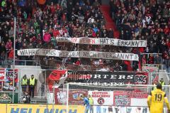 2.BL - FC Ingolstadt 04 - Alemannia Aachen 3:3 - Fans Spruchband