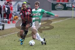 2.BL - FC Ingolstadt 04 - Greuther Fürth 0:0 - Ahmed Akaichi mit Thomas Kleine