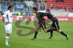 2.BL - FC Ingolstadt 04 - Karlsruher SC 2:1 - Marino Biliskov köpft zum Siegtreffer 2:1 Tor Jubel, Manuel Schäffler