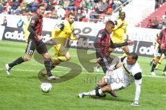 2.BL - FC Ingolstadt 04 - Alemannia Aachen 3:3 - Collin Quaner scheitert an Torwart Boy Waterman