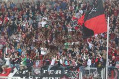 2.BL - FC Ingolstadt 04 - SC Paderborn - Sieg Jubel Fans Fahnen