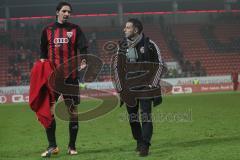 2.BL - FC Ingolstadt 04 - Union Berlin - 3:3 - Nach dem Spiel Tomas Oral mit Marino Biliskov im Gespräch