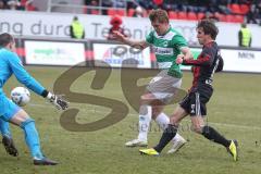 2.BL - FC Ingolstadt 04 - Greuther Fürth 0:0 - Torchance für Andreas Buchner scheitert Max Grün