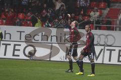 2.BL - FC Ingolstadt 04 - Union Berlin - 3:3 - Adam Nemec erzielt per Kopf das 2:2 Ausgleich Tor Jubel mit Caiuby