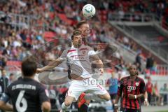 2.BL - FC Ingolstadt 04 - FC Energie Cottbus - 1:0 - Manuel Schäffler Kopfballduell mit Daniel Ziebig