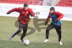 2.BL - FC Ingolstadt 04- Training - Marc Hornschuh und rechts Moritz Hartmann