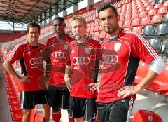 2.Liga - FC Ingolstadt 04 - 1. Training Saison 2011/2012 - Andreas Schäfer, Jose-Alex Ikeng, Leonhard Haas, Ramazan Özcan