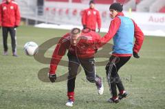 2.BL - FC Ingolstadt 04- Training - Adam Nemec und rechts Manuel Hartmann