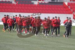 2.BL - FC Ingolstadt 04- Training im Audi Sportpark, vorneweg Trainer Jörg Mikoleit