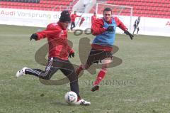 2.BL - FC Ingolstadt 04- Training - links Florian Heller und rechts Ralph Gunesch