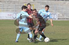 Regionalliga Süd - FC Ingolstadt 04 II - 1860 München II - Drängelei vor dem Münchener Tor Stefan Müller und Manuel Schäffler