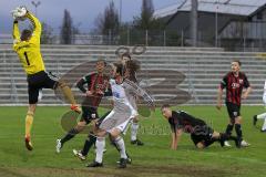 Regionalliga Süd - FC Ingolstadt 04 II - FC Memmingen - Eckball Stefan Müllerund Marcel Hagmann kommen zu spät Torwart Kevin Pradl fängt