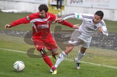 Regionalliga Süd - FC Ingolstadt 04 II - VfR Worms - 0:4 - Stefan Müller wird der Ball abgenommen von Christoph Böcher