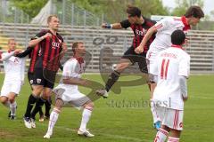 Regionalliga Süd - FC Ingolstadt 04 II - 1. FC Nürnberg - rechts Marcel Hagmann köpft vorbei