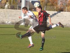 Regionalliga Süd - FC Ingolstadt 04 II - FC Bayern II - rechts Michael Mayr und links Max Dombrowka