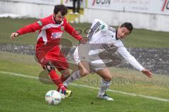 Regionalliga Süd - FC Ingolstadt 04 II - VfR Worms - 0:4 - Stefan Müller wird der Ball abgenommen von Christoph Böcher