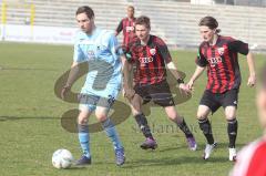 Regionalliga Süd - FC Ingolstadt 04 II - 1860 München II - Marc Hornschuh in der Mitte, rechts Michael Mayr und links Markus Ziereis