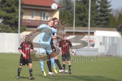 Regionalliga Süd - FC Ingolstadt 04 II - 1860 München II - Kopfballduell Manuel Schäffler mit Wannenwetsch