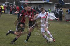 Testspiel - FC Ingolstadt 04 - FC Augsburg 1:1 - Manuel Hartmann und Ralf Keidel in der Verteidigung