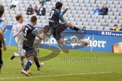 2. BL - FC Ingolstadt 04 - 1860 München 1:1 - Torchance für hinten Florian Heller (30), Gregors Wojtkowiak kann noch klären