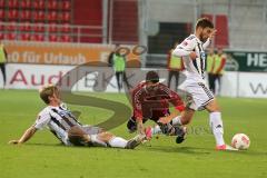 2. BL - FC Ingolstadt 04 - VfR Aalen - 2:0 - Ümit Korkmaz wird von den Beinen geholt