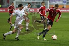 2. BL - FC Ingolstadt 04 - Erzgebirge Aue - 1:2 - Manuel Schäffler greift an