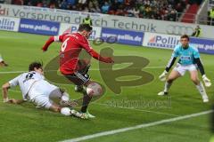 2. BL - FC Ingolstadt 04 - VfR Aalen - 2:0 - Stefan Leitl knapp am Tor wird unsanft gebremst