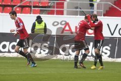 2. BL - FC Ingolstadt 04 - SG Dynamo Dresden 1:1 - Tor Jubel Moritz Hartmann (9) und Alper Uludag (5)