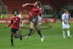 2. BL - FC Ingolstadt 04 - VfR Aalen - 2:0 - Manuel Schäffler zieht ab und trifft zum 2:0 Tor Jubel mit Caiuby