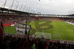 2. BL - FC Ingolstadt 04 - Eintracht Braunschweig 0:1 - Fans Kurve Fahnen Audi Sportpark