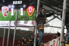 2. BL - FC Ingolstadt 04 - SG Dynamo Dresden 1:1 - Ausgleich Dresden Fans