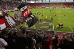 2. BL - FC Ingolstadt 04 - Eintracht Braunschweig 0:1 - Fans Kurve Fahnen Audi Sportpark