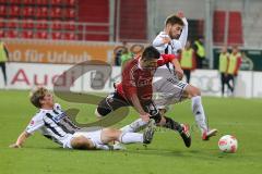 2. BL - FC Ingolstadt 04 - VfR Aalen - 2:0 - Ümit Korkmaz wird von den Beinen geholt