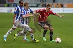 2. BL - FC Ingolstadt 04 - Hertha BSC Berlin 1:1 - Manuel Schäffler (17) marschiert aufs Tor