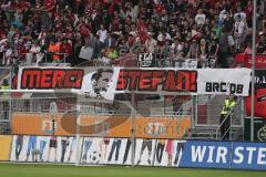 2. BL - FC Ingolstadt 04 - 1.FC Köln - 0:3 - Fans Spruchband Leitl