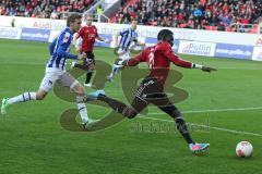 2. BL - FC Ingolstadt 04 - Hertha BSC Berlin 1:1 - Danny da Costa (21) gegen Fabian Holland