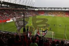 2. BL - FC Ingolstadt 04 - Eintracht Braunschweig 0:1 - Fans Kurve Fahnen Audi Sportpark