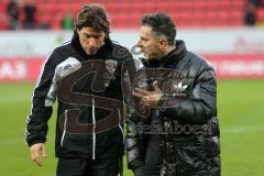 2. BL - FC Ingolstadt 04 - SV Sandhausen - 1:1 - Trainer Tomas Oral und Ali Cakici nach dem Spiel