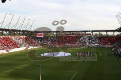 2.BL - FC Ingolstadt 04 - 1860 München - 0:2 - Fan Choreographie Fahnen Spruchband