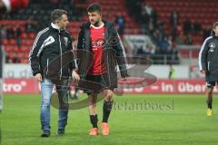 2. BL - FC Ingolstadt 04 - Hertha BSC Berlin 1:1 - nach dem Spiel, Cheftrainer Tomas Oral im Gespräch mit Ümit Korkmaz (14)