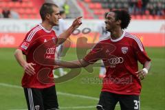 2. BL - FC Ingolstadt 04 - SV Sandhausen - 1:1 - Tor 1:0 Christian Eigler Jubel mit Caiuby