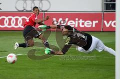 2.BL - FC Ingolstadt 04 - Union Berlin - 2:1 - Marvin Matip knapp am Tor vorbei. Torwart Daniel Haas