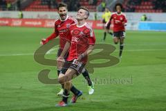 2. BL - FC Ingolstadt 04 - VfR Aalen - 2:0 - Pascal Groß triftt das Tor zum 1:0, Stefan Leitl jubelt