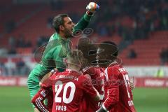 2. BL - FC Ingolstadt 04 - VfR Aalen - 2:0 - Manuel Schäffler zieht ab und trifft zum 2:0 Tor Jubel mit Caiuby und Da Costa und Pascal Groß und Torwart Ramazan Özcan