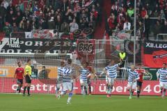 2. BL - FC Ingolstadt 04 - MSV Duisburg 0:1 - Tor 0:1 für Duisburg Jubel
